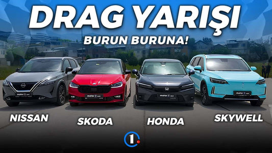 Drag Yarışı: Honda Civic, Skoda Fabia, Nissan Qashqai y Skywell ET5 ¡Frente a Frente!